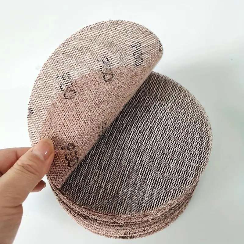 Grid sandpaper metal polishing and grinding, anti clogging and dust suction mesh sandpaper cloth dust-free paint surface grinding grid sand