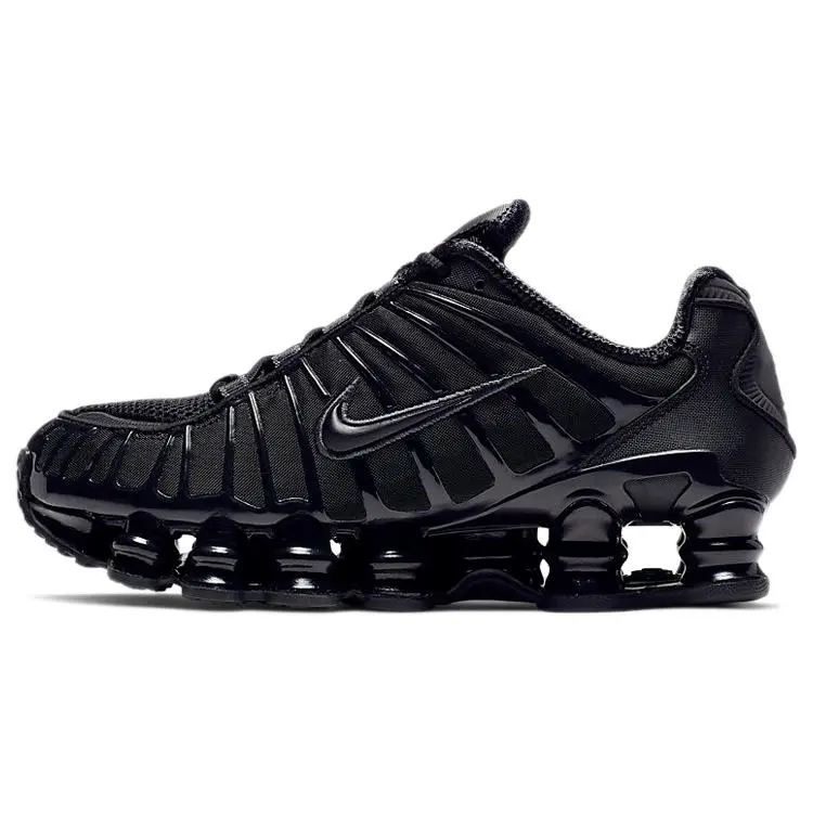 Nike Shox TL Women’s Black Metallic Hematite Fabric Low-Top Casual Sneakers Verifiable, with credentials and supporting global authentication