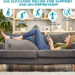 Adjustable Inflatable Leg Pillow for Knee Hip Back Discomfort Relief, Boost Blood Flow, Suitable for Post-Surgery Recovery & Daily Comfort