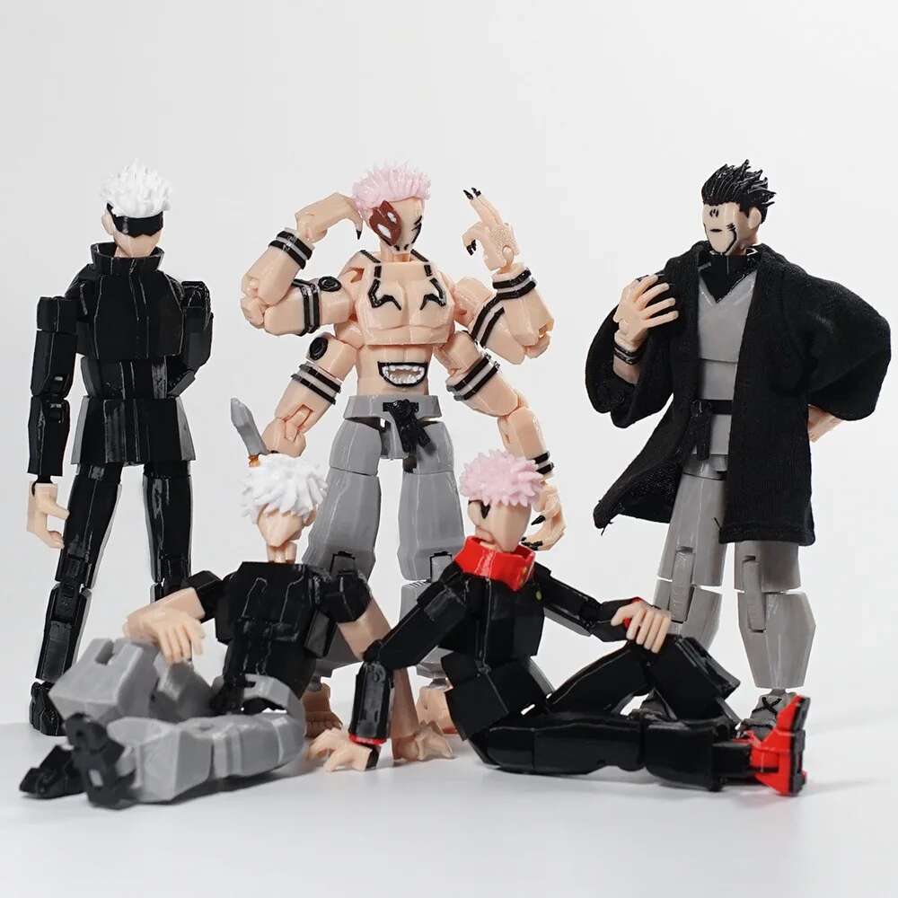 3D Printed Jujutsu Kaisen Model Toys Action Figures Gojo Satoru Anime Multi-Jointed Toys Ryomen Sukuna Mannequin Ornaments Gifts