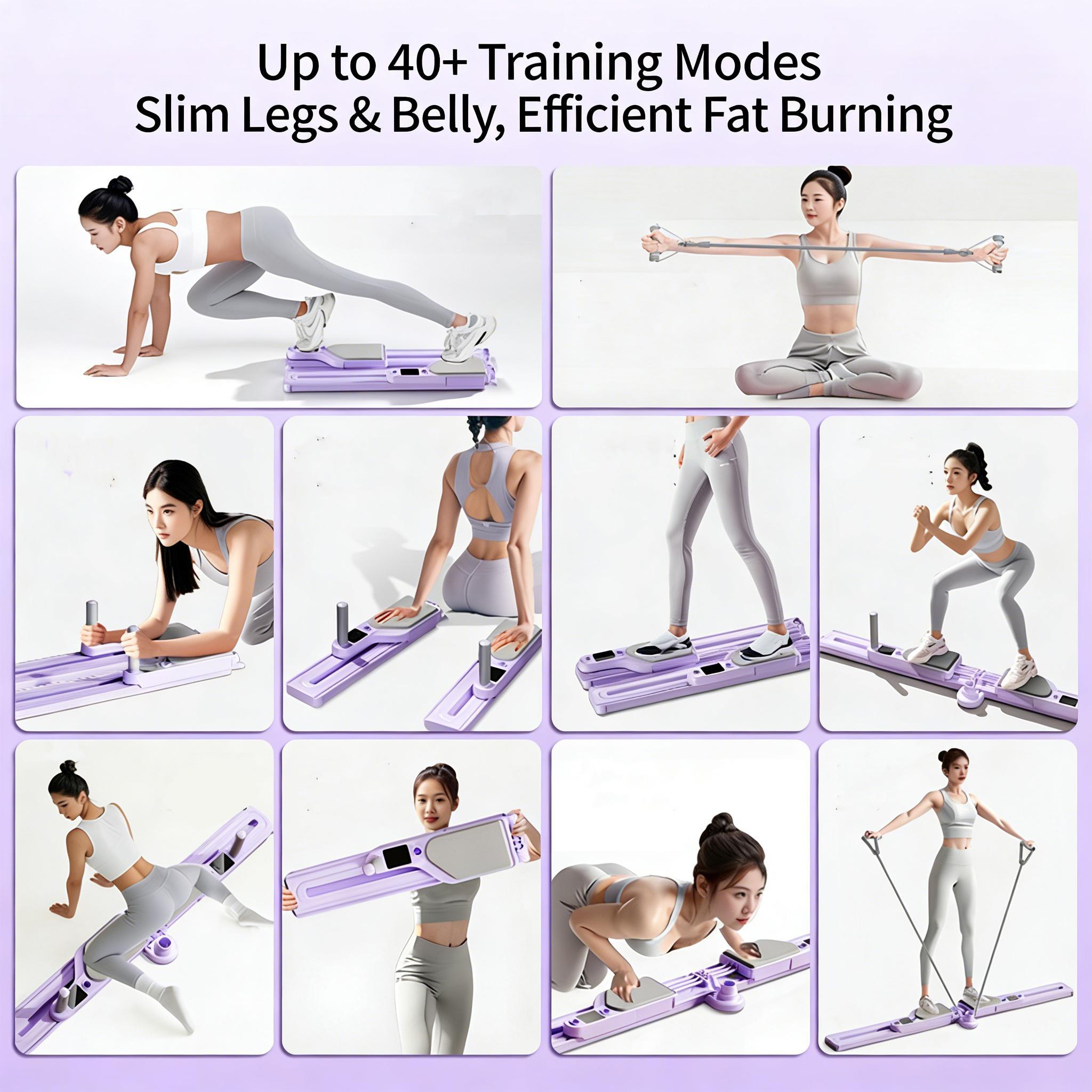 Foldable Ski Machine Exercise Equipment, Simulated Ski Trainer, Multifunctional Home Aerobic Workout Equipment, Women's Portable Leg-Toning Trainer for Fitness, Fitness, and Core Strength