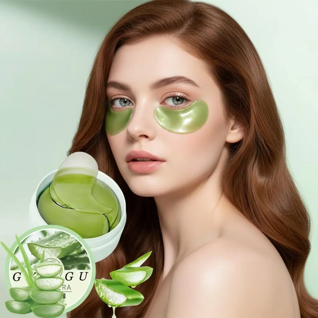 60 Pcs Aloe Hyaluronic Acid Eye Masks, Under Eye Mask, Eye Treatment Mask, Tightening Eye Patch for Dark Circles, Bags, Fine Lines, Fragrance-Free Moisture Gel Mask