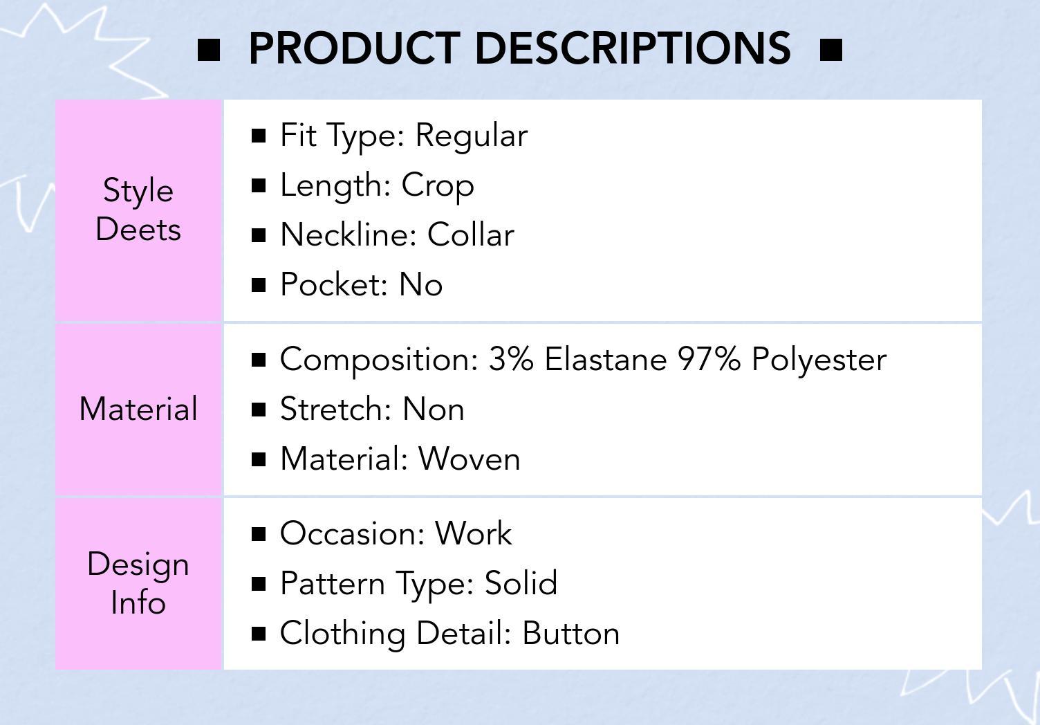 Cider [size 2-10] Collar Solid Button Crop Blazer