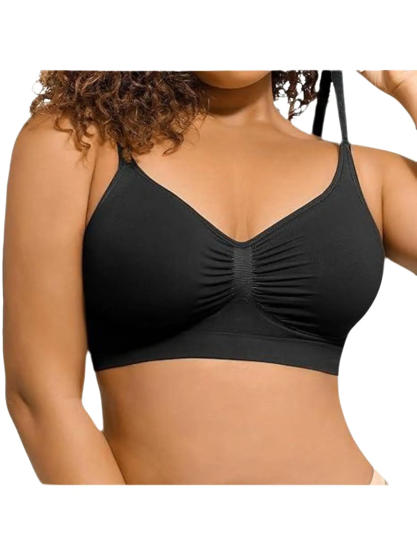 Slim Lance Wireless Seamless Comfort Bra/Plus Size Minimizer Bra Push Up Bra Padded+Adjustable  straps S-XXL