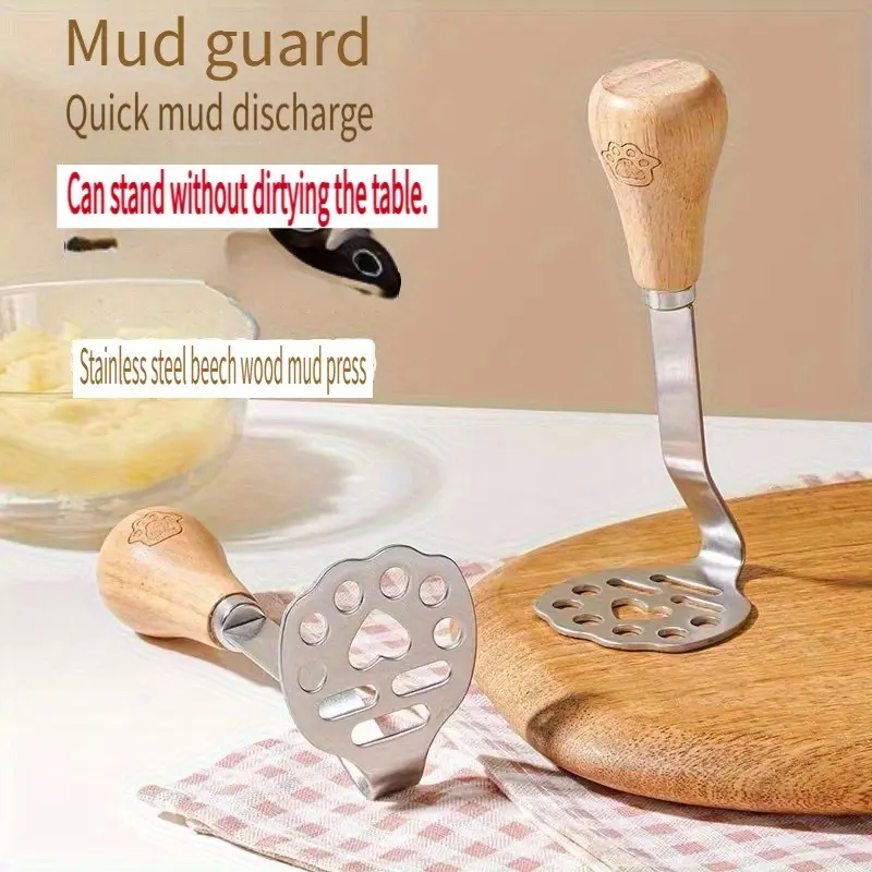 Kediikcos 2pcs Kitchen Essential Tools, Standing Masher for Food Puree, Home Use Potato Crusher, Must-Have Cooking Accessories