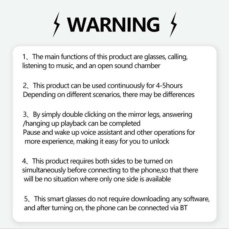 Smart Glasses with Wireless Earbuds for Music and Calls, Creative Bluetooth-compatible Sports Sunglasses, Multifunctional Smart Glasses, Multifunctional Audio Sunglasses, Perfect Sunscreen Gift