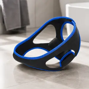 Adjustable Anti-Snoring Chin Strap, Washable & Breathable Jaw Support for Side Sleepers, Snore Relief Solution for Men & Women, Comfortable Sleep Apnea Aid, Elastic Snoring Prevention Strap, Sleep Improvement Device.