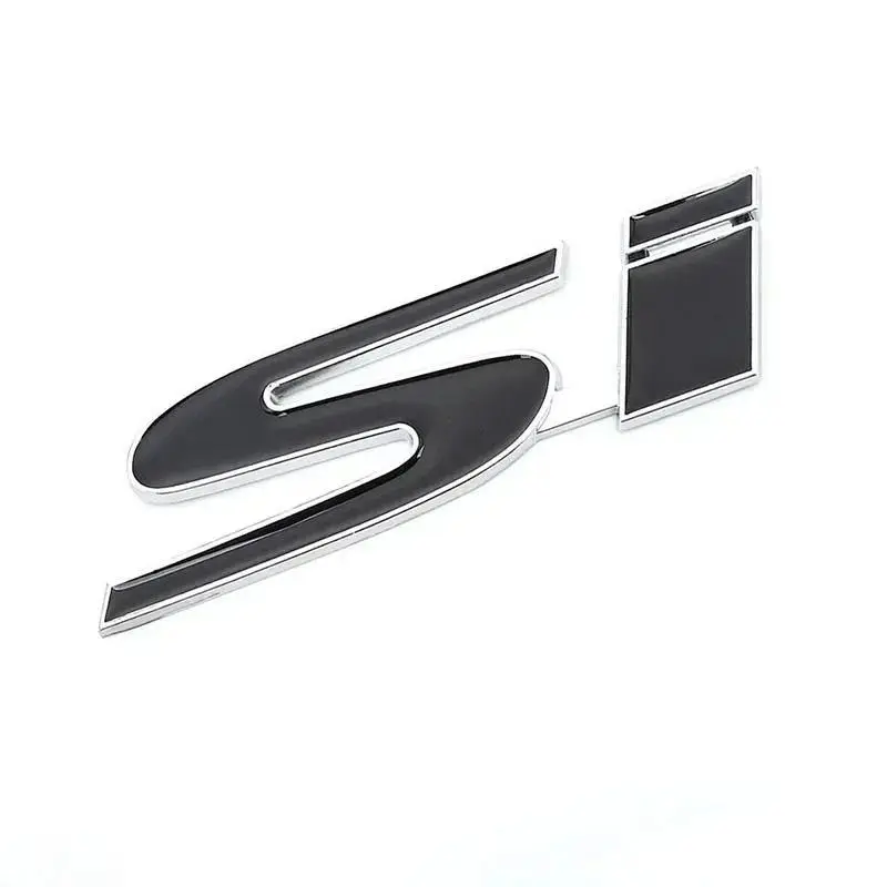 3D Metal SI Letters Car Front Grille Emblem Rear Trunk Badge Sticker for  Civic Accord Inspire SI Accessories