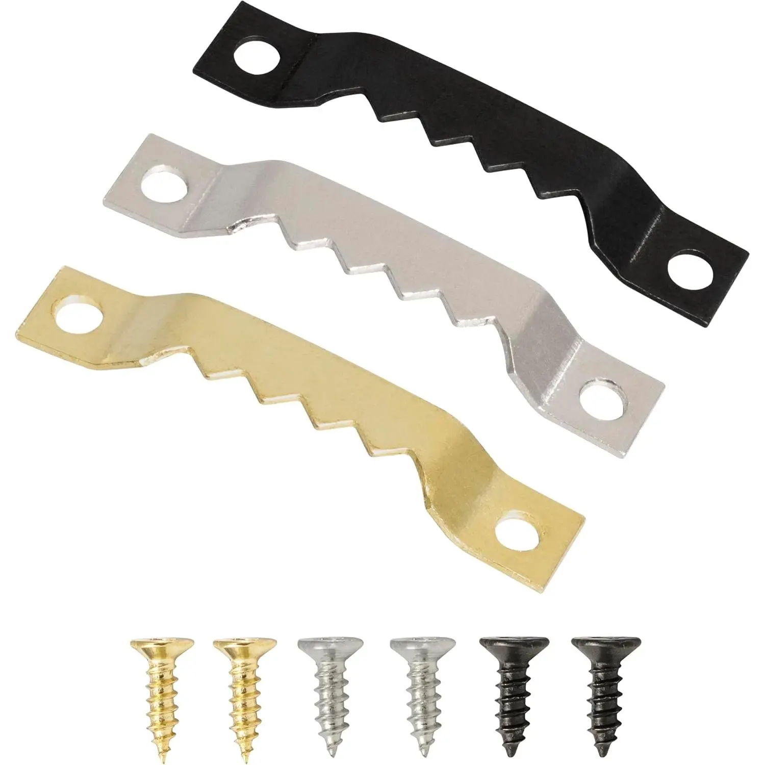 Large Sawtooth Picture Frame Hangers with Screws - 30 Pack, Supports 50 Ibs, Picture  Hooks for  Photo Frames Canvas Artwork Paintings