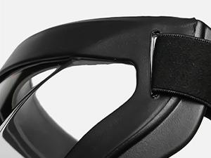 Transparent Face Mask Anti-Fog Outdoor Full Protection Face Shield HD Clear Mask Replace Safety Glasses (Black)