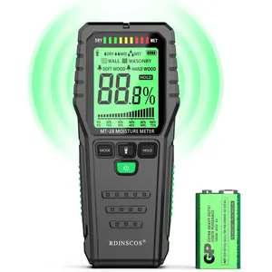 Non-Invasive Pinless Moisture Meter, Deep Scan Digital LCD Moisture Detector for Walls & Wood, Moisture Tester for Water Damage, Home Inspections, Renovation