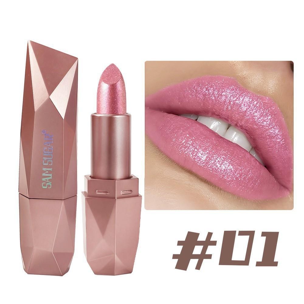 SAM SUGAR Diamond Pearl Lipstick Shimmering Gold Lipstick