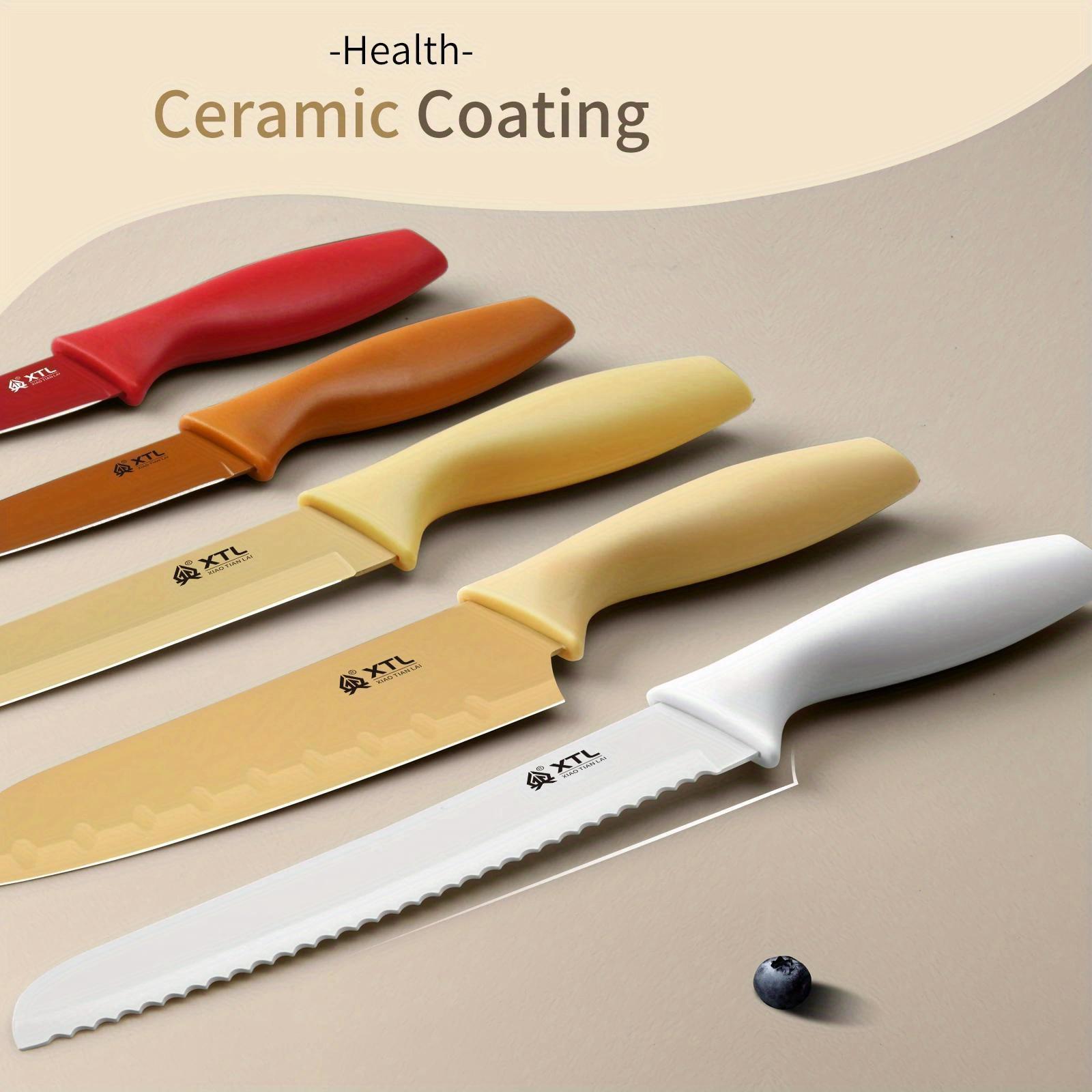 Professional 7pcs Stainless Steel Kitchen Cooking Tool Set  Chef's Knife with Silicone Handle Sharp and Durable, Rust and Stain Resistant Cooking Tools with Scissors and Peelers