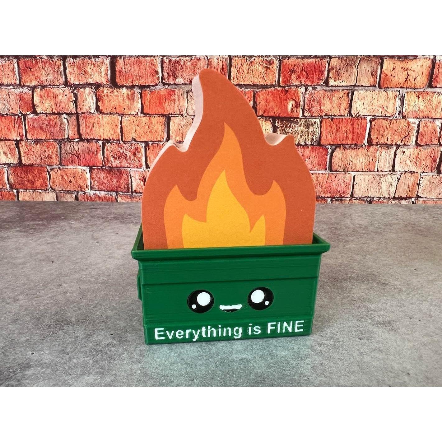 - Dumpster Fire Sticky Notes - 400 Sheets - Novelty Desk Decor with Cute Design - Funny  Idea