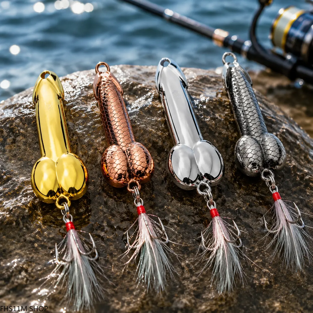 4-Pack Premium Metal Casting Spoon Lures with Reflective Flash, Sharp Treble Hook, Anti-Rust Coat, End-Weighted Design for Fresh/Saltwater Angling, Unisex FishingTok Summer Essential Artificial Tackle