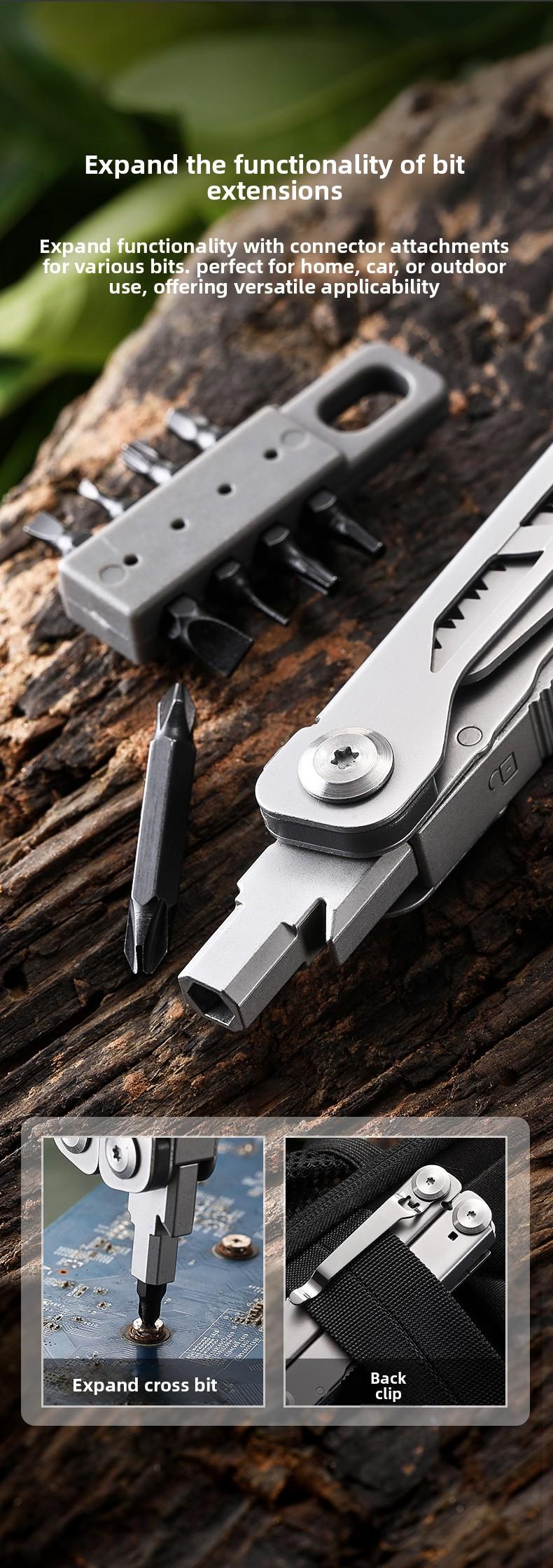 Multi-functional pliers with outdoor folding knife - portable pocket knife, emergency survival gear, multi-tool combination pliers rally essential gear