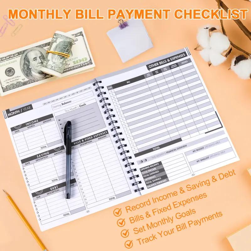 Bill Payment Tracker - Paperback 960 Records for 4 Years, Bank Account Tracking, Debt Payoff Planning & Expense Tracking - Durable Bound Notebook for Monthly Financial Overview & Budgeting daily planner
