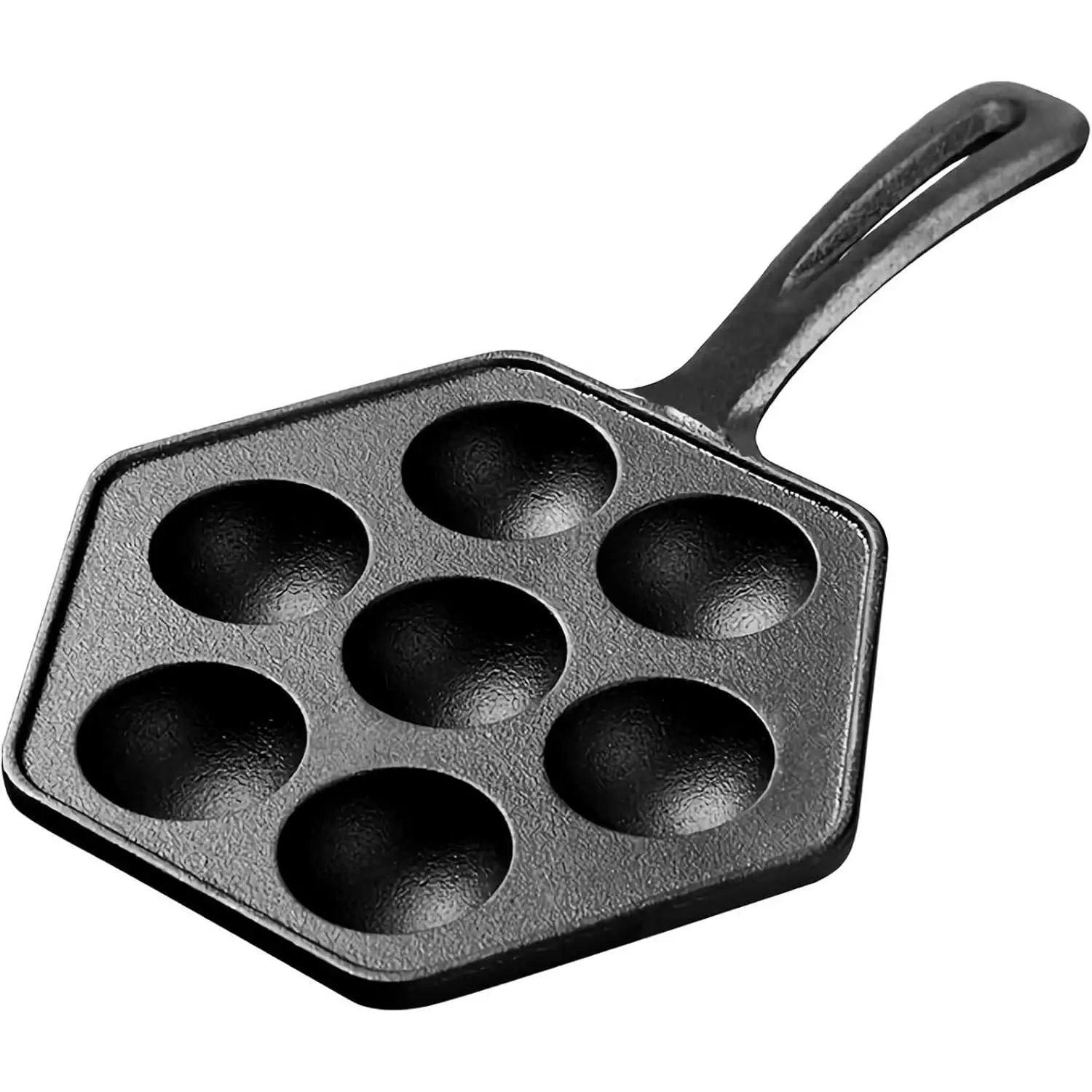 WUWEOT Nonstick Cast Iron Aebleskiver Pan, Takoyaki Griddle Stuffed Pancake Maker for Munk, Pancake Balls, Poffertjes, Puffs, Takoyaki, Banh Khot, Thai Kanom Krok