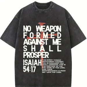 valentine shirts No Weapon Christian Washed T-Shirt, Jesus T-Shirt, Jesus Tee, Easter Tee, Christian Apparel Streetwear Gym Menswear Oversized Top Men or Women
