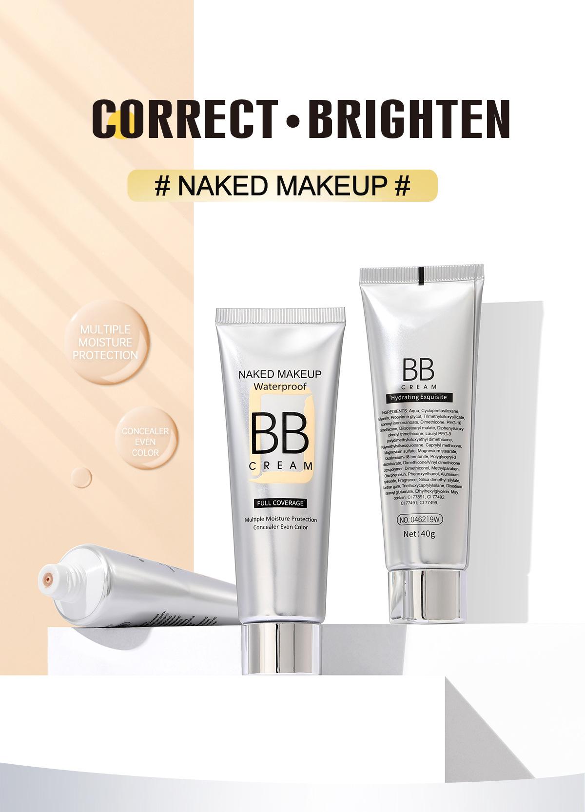 Isolating BB cream, natural concealer, non-caking, moisturizing, long-lasting foundation, natural look cream, in stock