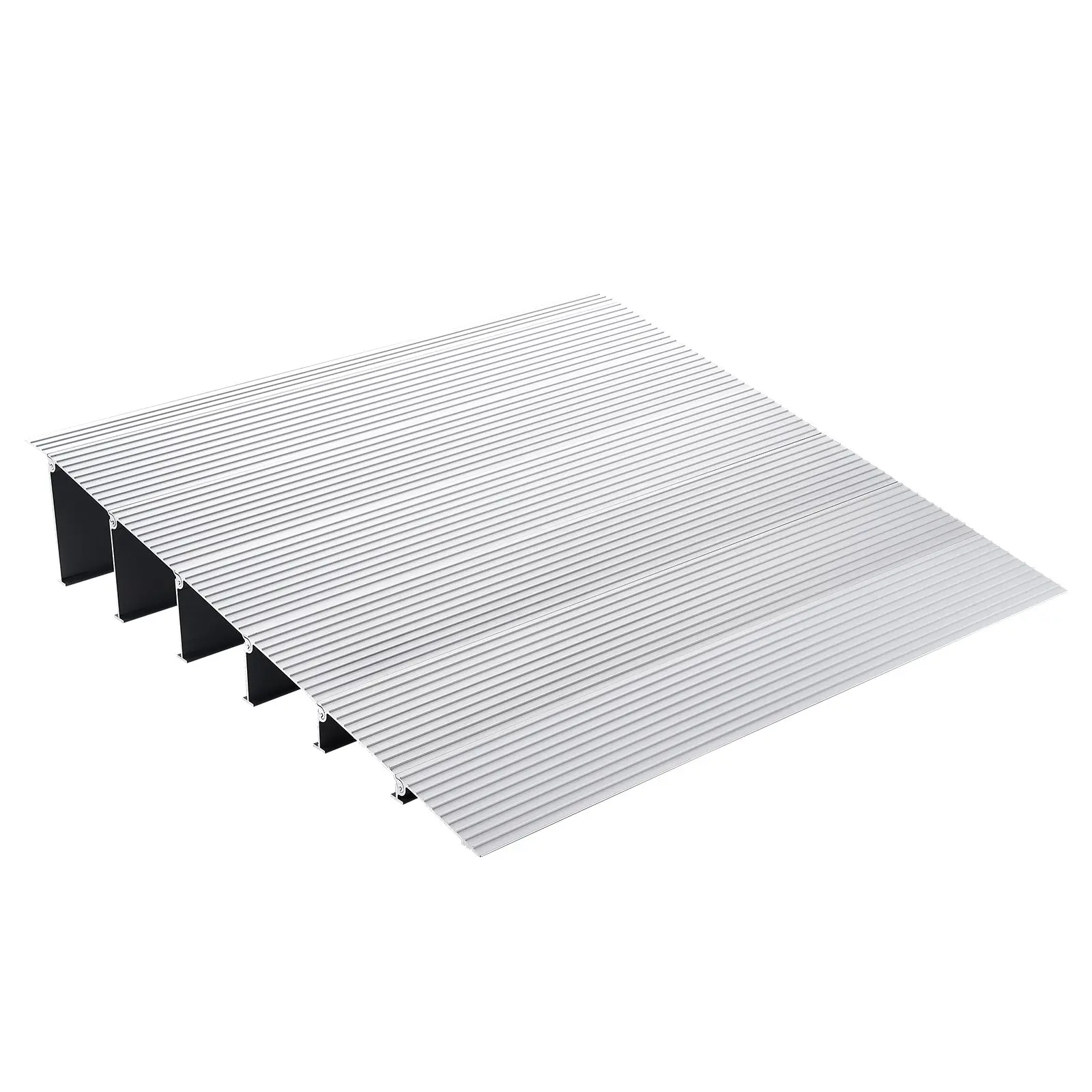 VEVOR Door Threshold Ramp, 6" Rise, 800 lbs Load Capacity, Door Ramp for Wheelchairs, Aluminum Threshold Ramp for Doorways, Adjustable Modular Threshold Ramp for Wheelchairs, Scooters, Power Chairs