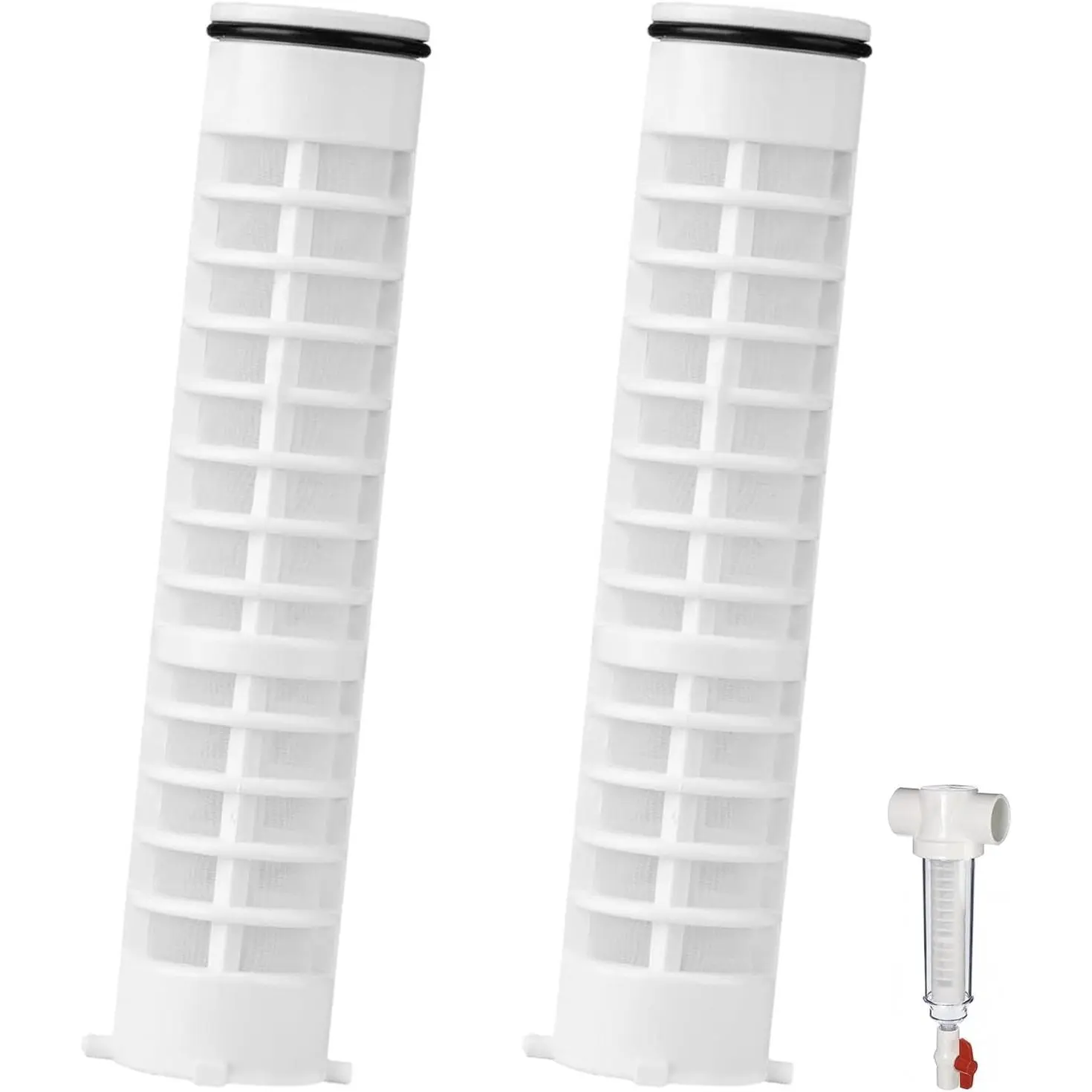 1-1/2" 100 Mesh Spin Down Sediment Filters Replacement (2PCS), FS1 1/2-100 Water Filter Screen, Spin Down 100 Sediment Filter Fit for Well Pump and Sprinkler Irrigation Filter-8" Long