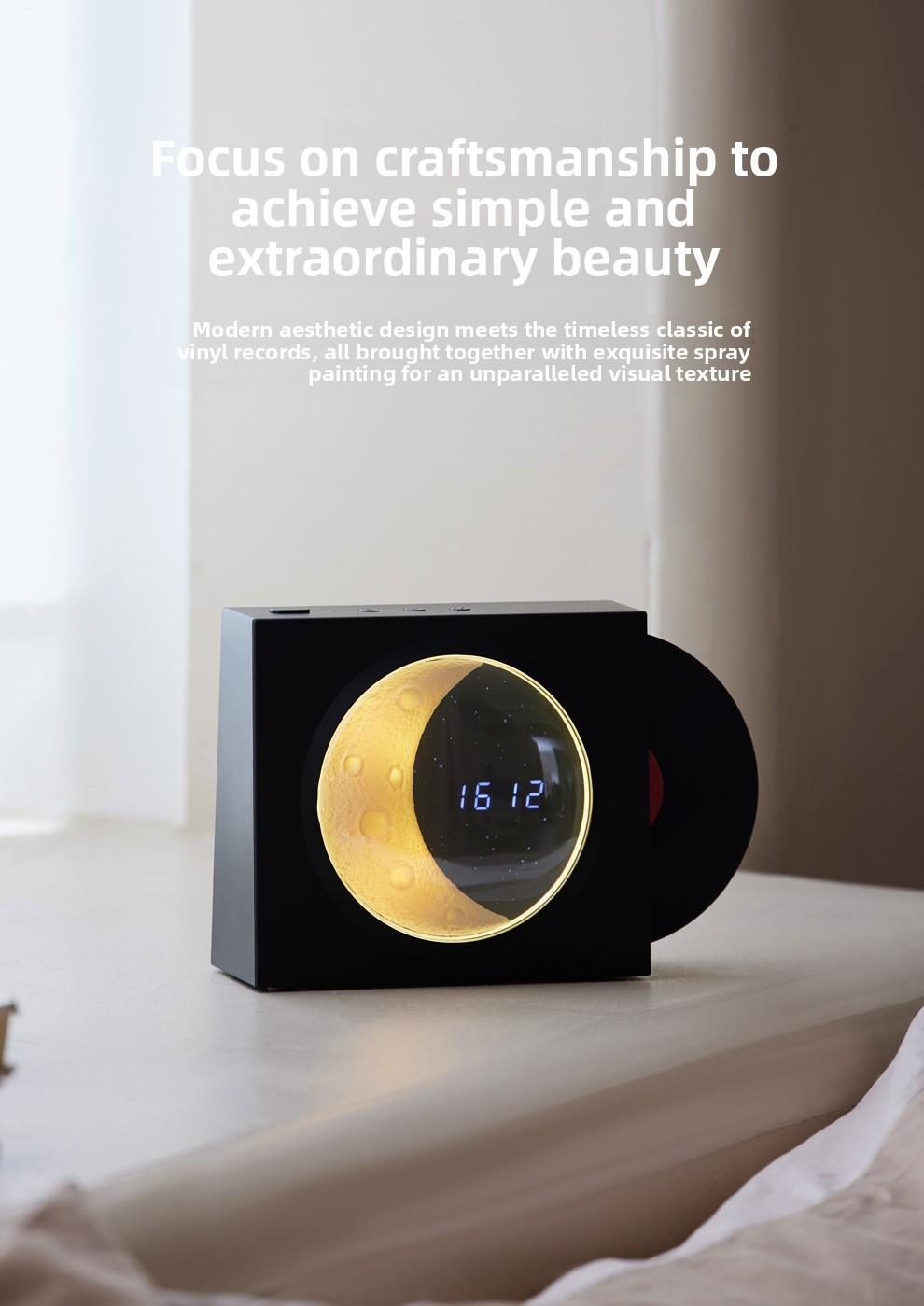 Retro vinyl record player Bluetooth speaker, starry sky light music Bluetooth speaker, creative home desktop speaker