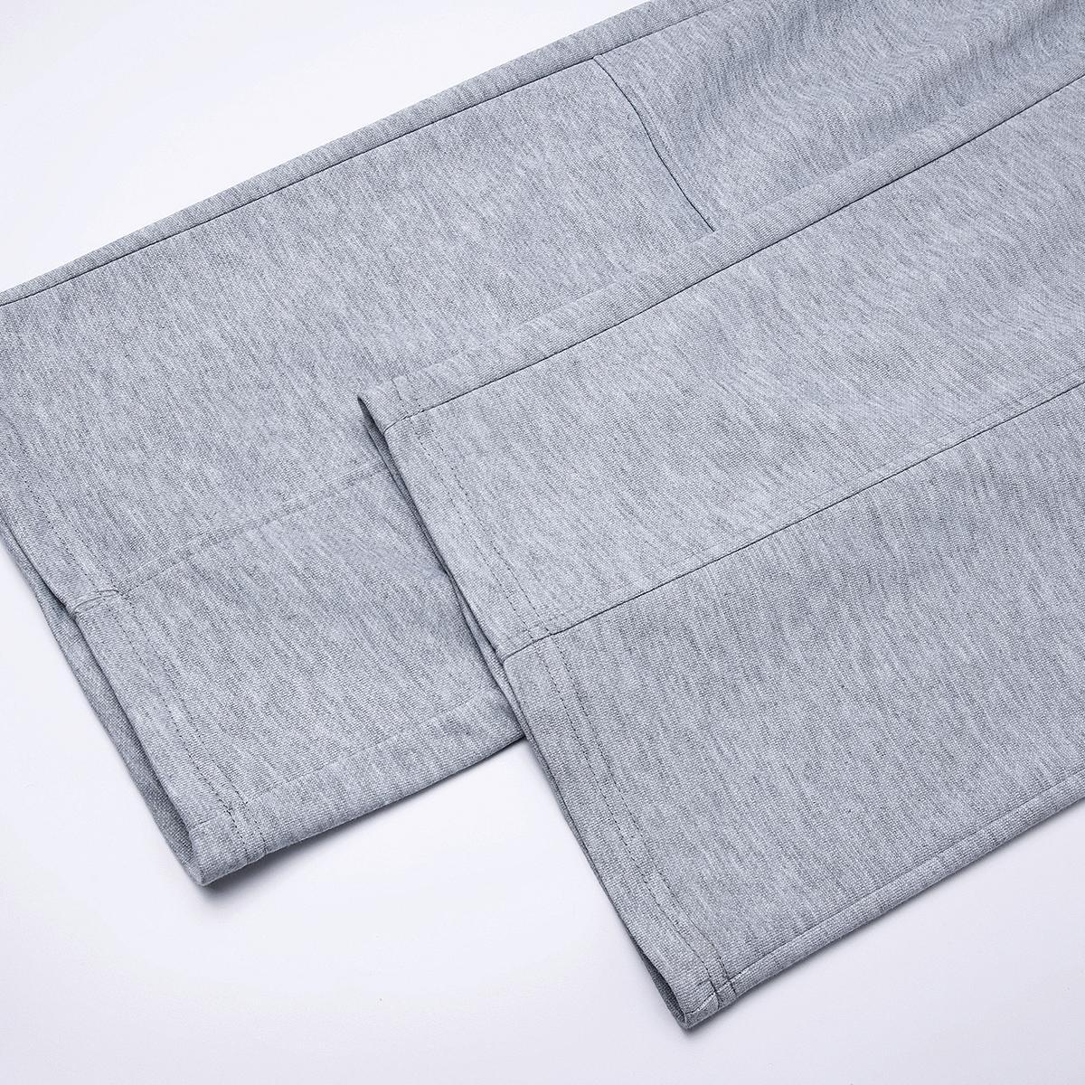 Men's solid color casual pants with an adjustable drawstring waistband. Stylish yet casual, comfortable and versatile, loose fit, suitable for all seasons, combining streetwear and sporty style