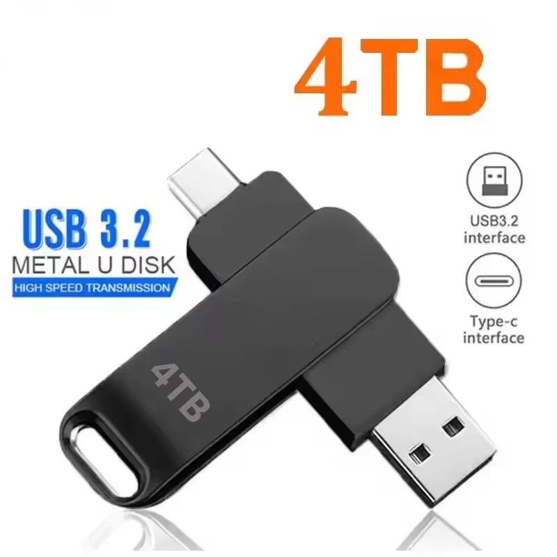 16TB USB 3.2 Flash Drives High Speed Transfer Metal Pendrive Memory Card Pendrive Flash Disk Memoria Waterproof Stick