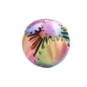 Large 3D Printed Gear Ball Rotating Cube Popular Fidget Toy Creative Finger Toy for Anxiety Relief & Relaxation