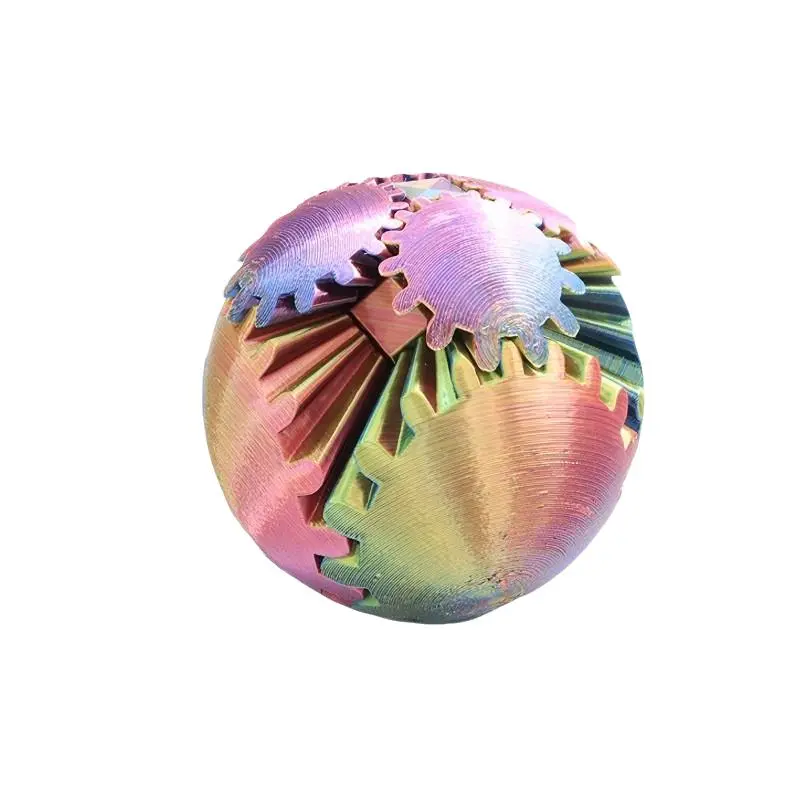 Large 3D Printed Gear Ball Rotating Cube Popular Fidget Toy Creative Finger Toy for Anxiety Relief & Relaxation Decompression Fidget Ball