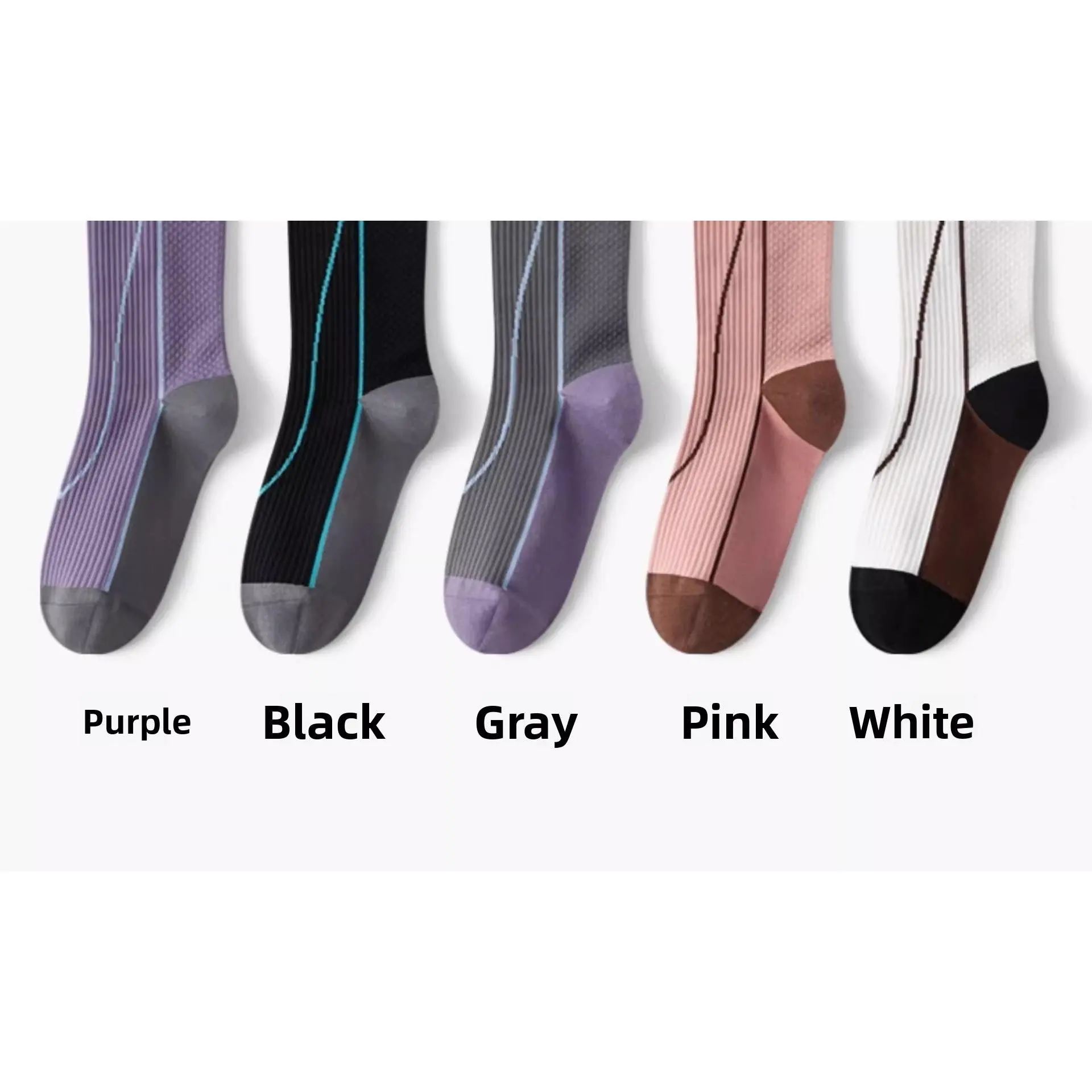 Compression calf socks for women - ideal for outdoor cycling, hiking, mountaineering, running, and jump rope. high-cut, over-the-calf design