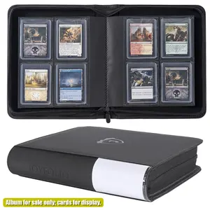 Toploader Binder, Holds 128 Top Loaders - 4 Pocket Top Loader Binder for 3" x 4" Rigid Card Holders for Trading Cards or Sports Cards, Trading Card Storage, Tcg Storage, Trading Card Organizer, Model A