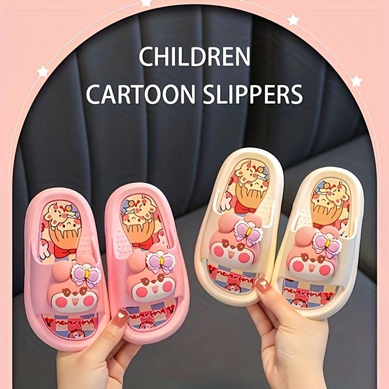 Kids' Cute Dinosaur & Rabbit Slippers - Fashionable Cartoon PVC Sandals for Boys and Girls, Lightweight & Comfortable, Ideal for Beach, Home, Travel, and Outdoor Play, Outdoor Slippers |     Playful Footwear |     Flexible Footwea