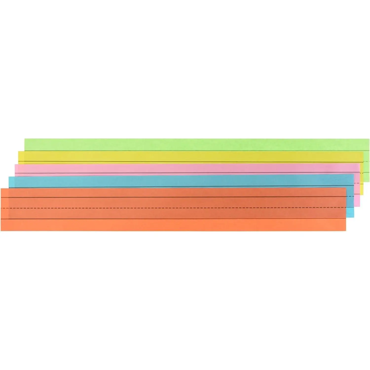 Ruled Rainbow Sentence Strips, 3 x 24 Inches (Pack of 100)