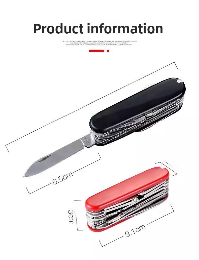Vevor Multifunctional Folding Knife 17 in 1 Portable Outdoor Utility Knife Sharp Mini Pocket Knife for Camping Survival EDC Tools Set