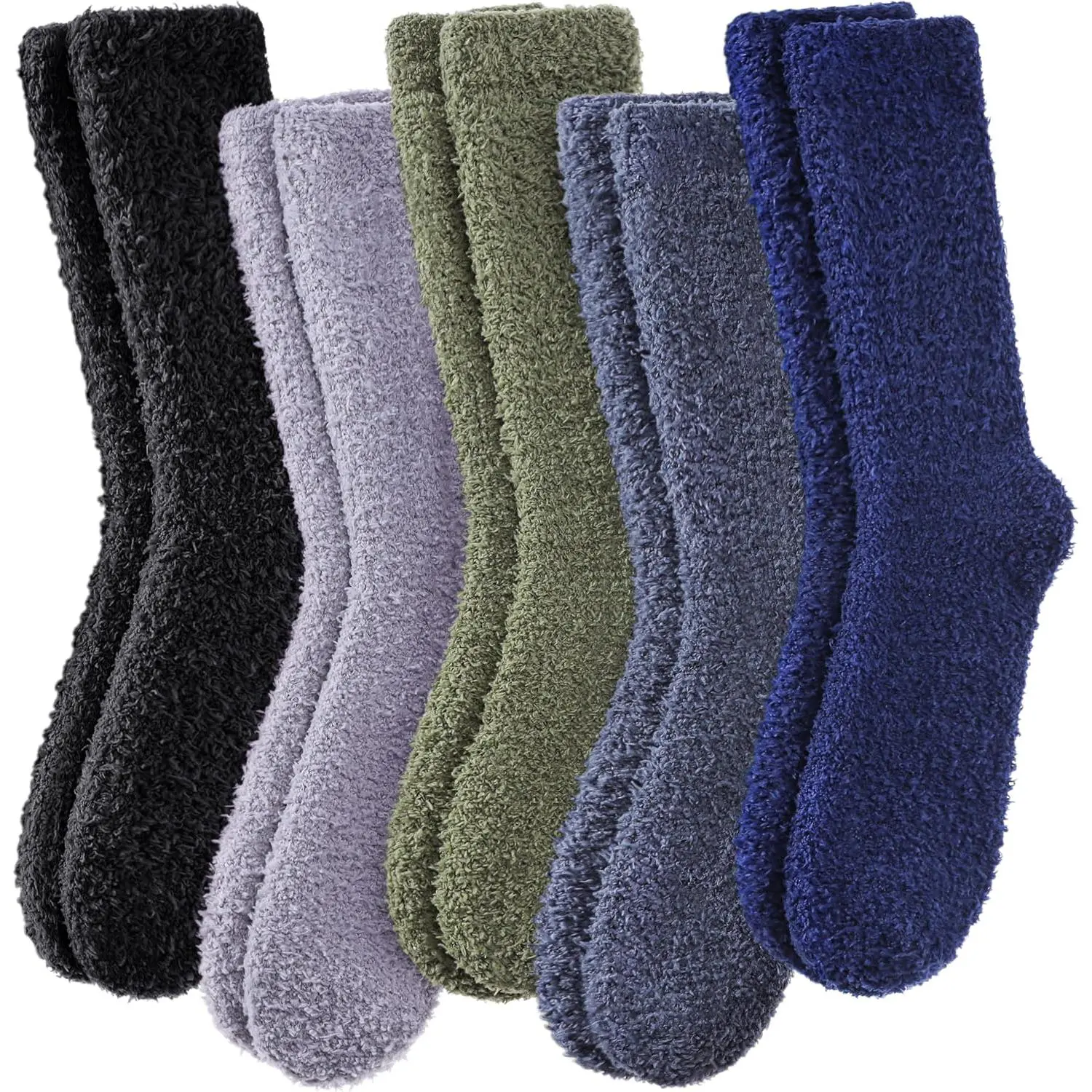 Fuzzy Socks for Men & Women Cozy Fluffy Winter Warm Slipper Socks Microfiber Soft Home Sleeping Socks