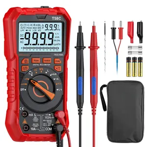Digital Multimeter Tester True RMS 9999 Counts - Auto Ranging Multimeter, AC DC  Current Meter with NCV Inductance Backlight Temperature Capacitance Test Meter Electrical