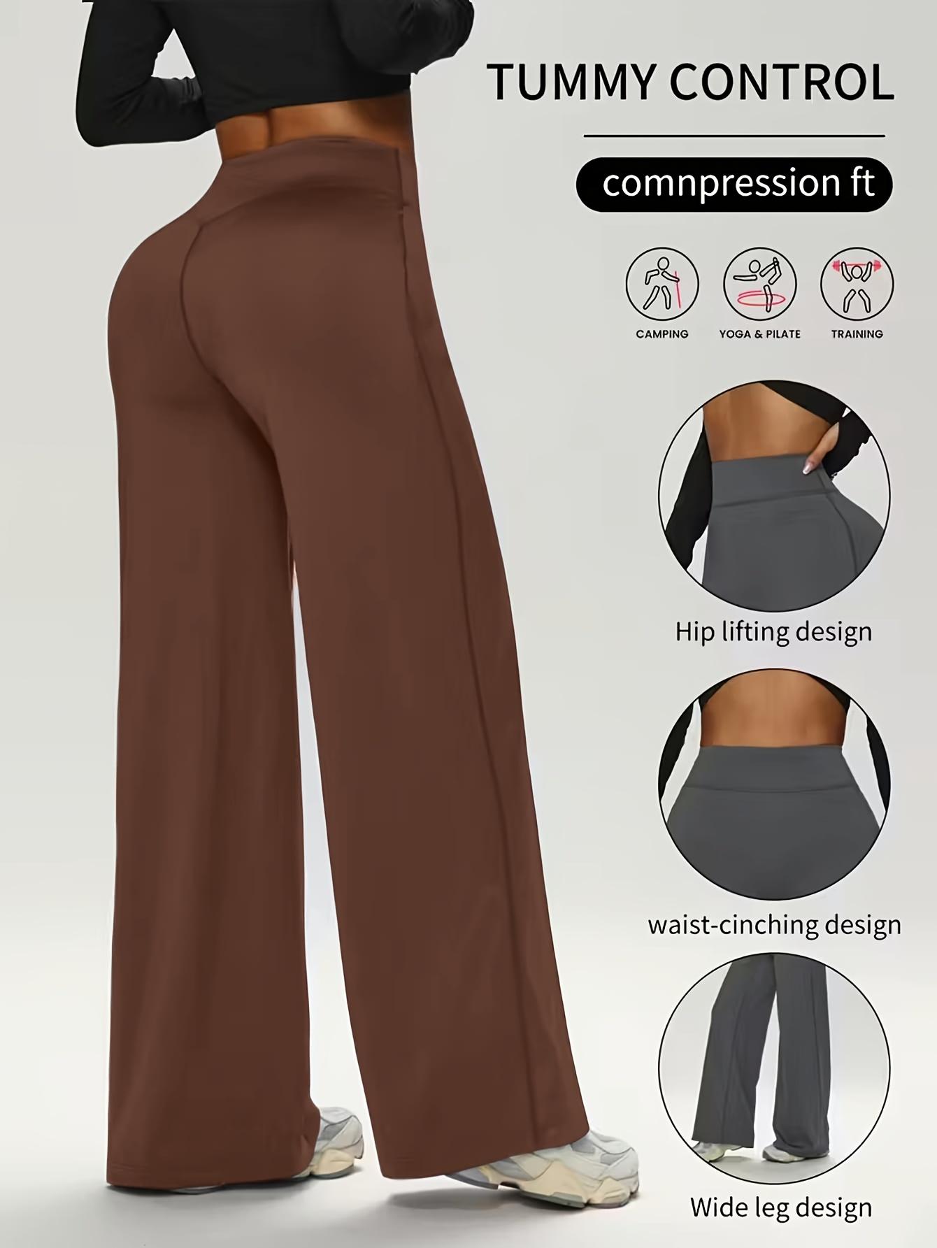 Women'S V-Shaped Butt-Lifting Leggings with a Wide Waistband, Suitable For, And, Featuring Both Tight And Wide-Leg Styles233