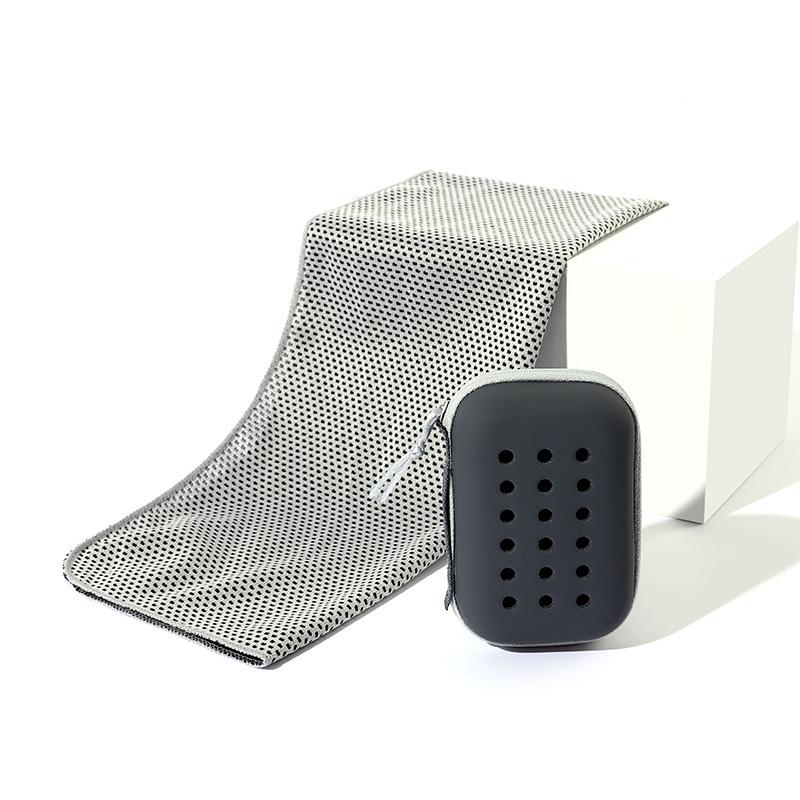 Quick-drying sports towels, portable towels with storage boxes, quick-drying towels suitable for sports, fitness, camping, and travel