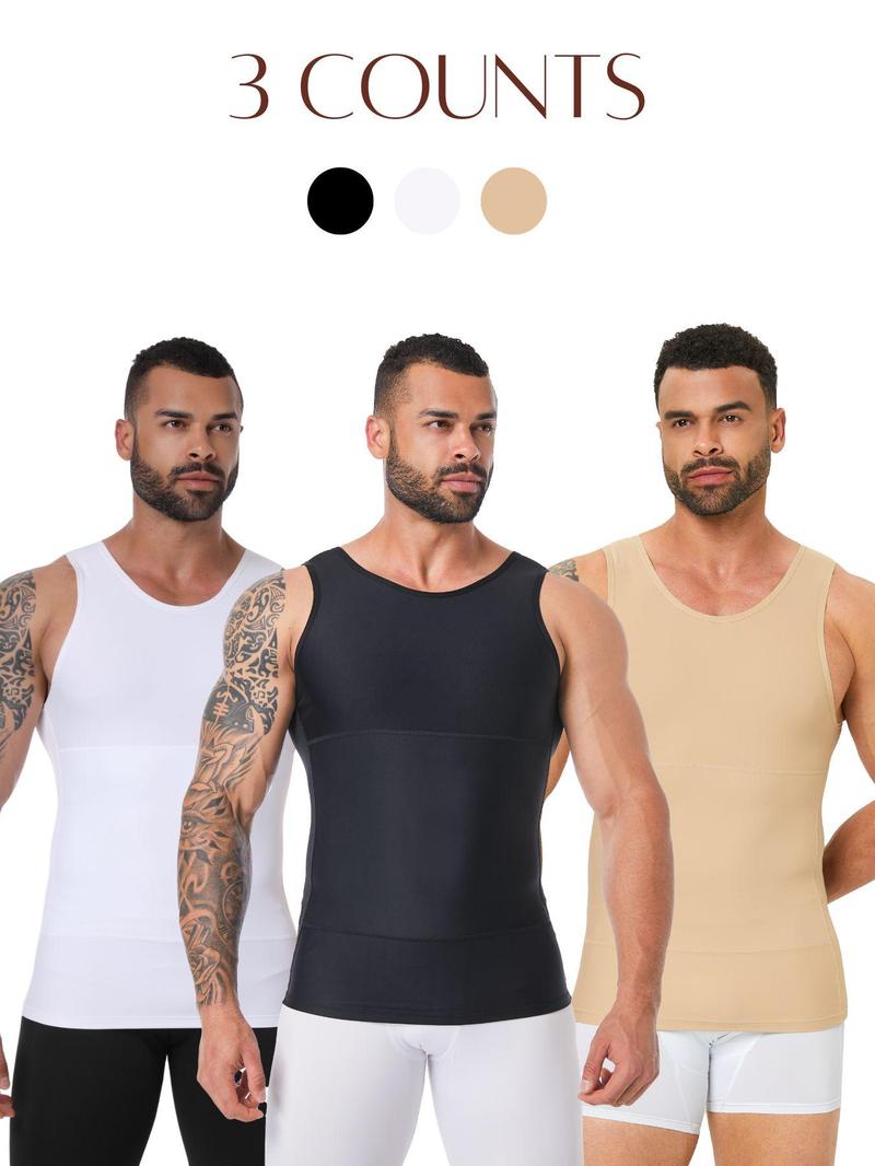 Men's Waist-Compression Tank Top, High Stretch Seamless Shapewear Top, Tummy Control Shaper for Men, Casual Comfy Men's Workout Shapewear for All Seasons, Waist Trainer Vest