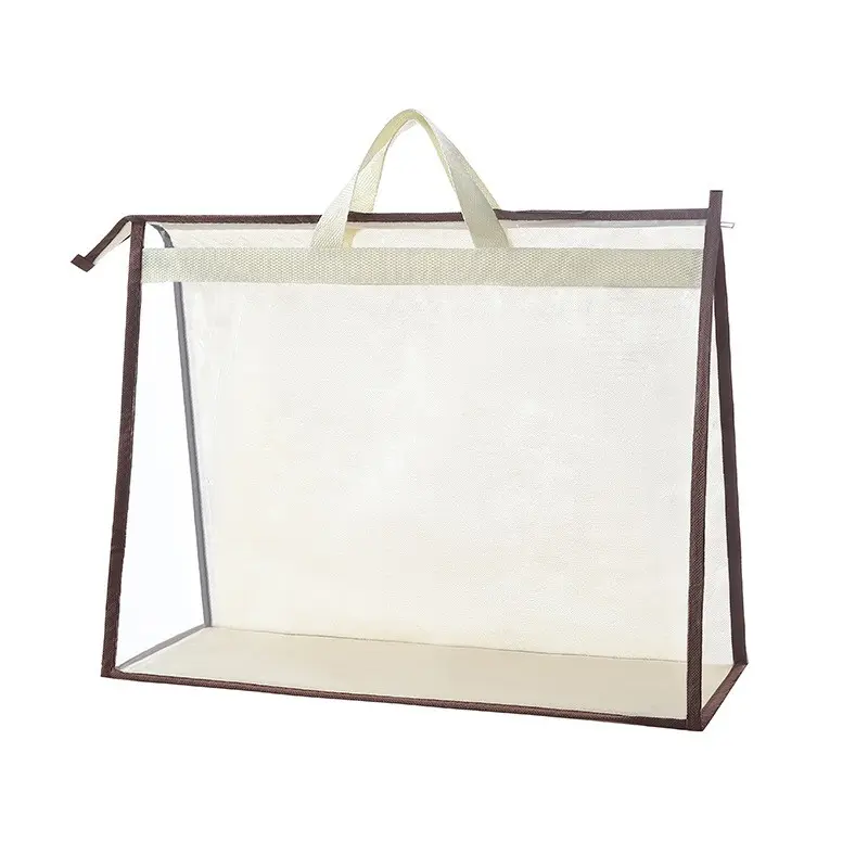 6-piece package, transparent handbag, Clear storage bags, dust-proof storage bag, with zipper handle, Hangable hanging wardrobe finishing bag.