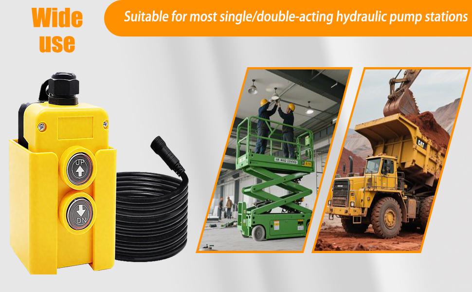 ParnicoTech 3 Wire 12V Remote Switch for Single Acting Hydraulic Pumps, Dump Truck Trailer Hoist Lift Gate Unit Controller