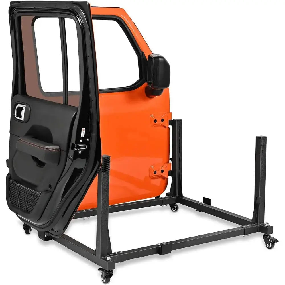 Nilight Carbon Steel Door Storage Rack - 1 Pack Movable Cart Holder for 2007-2022 Jeep Wrangler JK JL Gladiator JT, SUV Accessories, Anti-Friction Car Interior Rear Rack, Protects Door Edges, Car Supplies (With Fittings & Instructions), Accessories For Yo