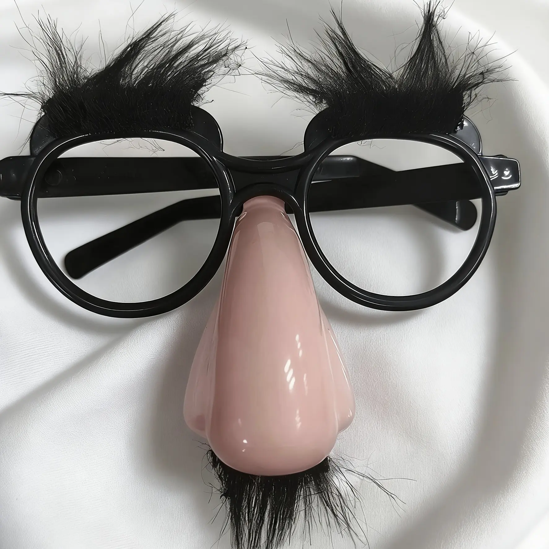 Funny Clown Glasses with Big Nose and Mustache, Ready-To-Wear Costume Accessory, Perfect for Parties, Role Play, Theme Events, Unique Nose Design