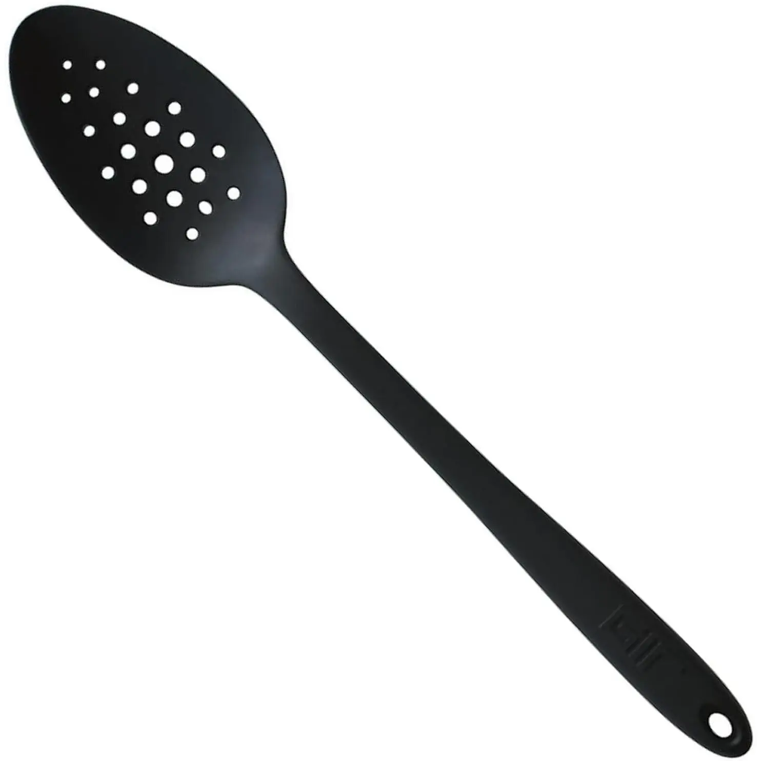 GIR: Get It Right Silicone Slotted Spoon - 13.5" Black Unibody - Perforated Strainer & Skimmer - Heat Resistant to 425°F - Dishwasher-Friendly - Easy-Clean Cooking Spoons for Nonstick Cookware