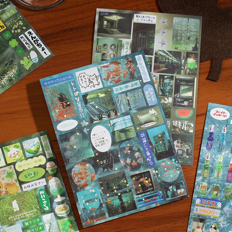 Vintage Sticker Book, 30 Sheets/book Scrapbooking & Journal Making Material Paper, Customizable Stickers, DIY Decorative Sticker for Stationery & Computer & Water Bottle