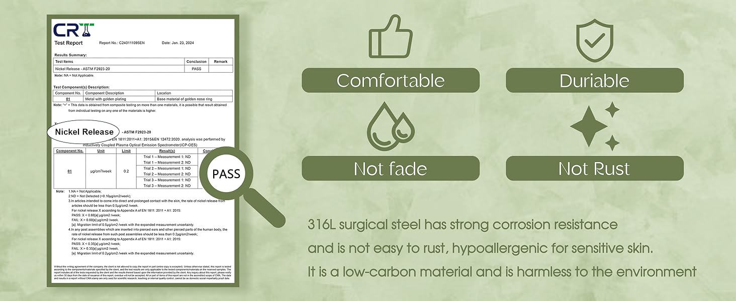 LOLIAS 14K Gold Filled Nose Studs 316L Surgical Steel Gold Nose Rings Studs 6A CZ Simulated Diamond Corkscrew L Shaped Nose Piercing Hypoallergenic Nose Rings for Women Men 20G