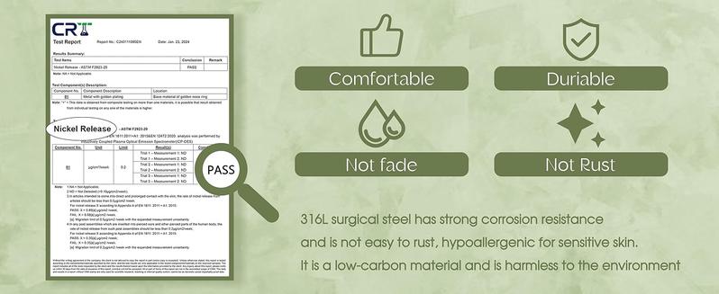 LOLIAS 14K Gold Filled Nose Studs 316L Surgical Steel Gold Nose Rings Studs 6A CZ Simulated Diamond Corkscrew L Shaped Nose Piercing Hypoallergenic Nose Rings for Women Men 20G