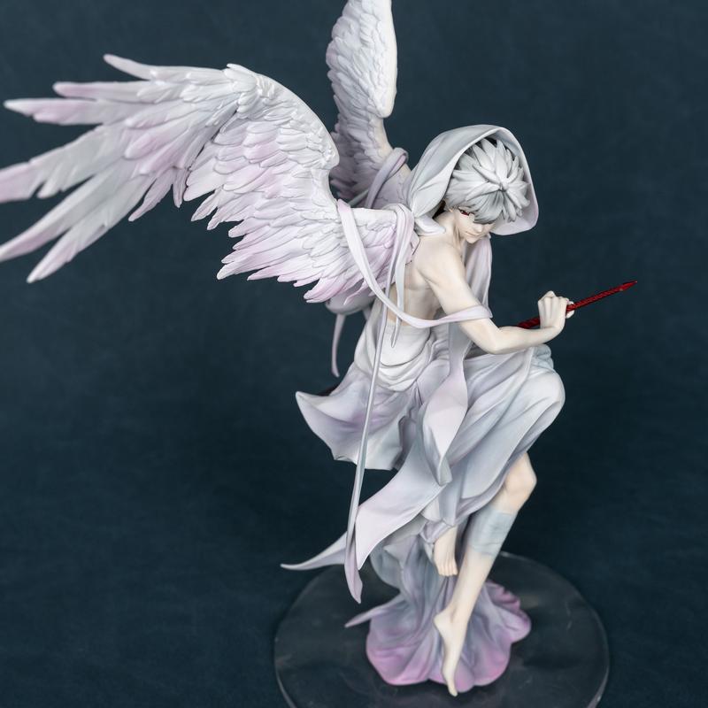 Anime Figure Angel Kaworu Nagisa Wings GK Statue 17th Apostle Longinus Spear Action Figure Collectible Model Toy 32cm Height for Otaku Fans Gift